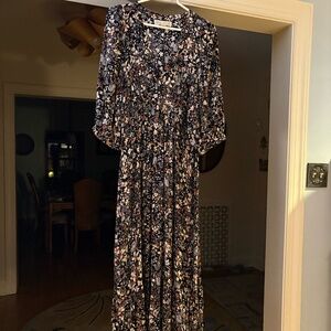 Idalia Salt Water Luxe Black Floral Dress
